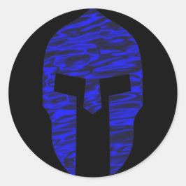 Spartan Blue Runt Klistermärke