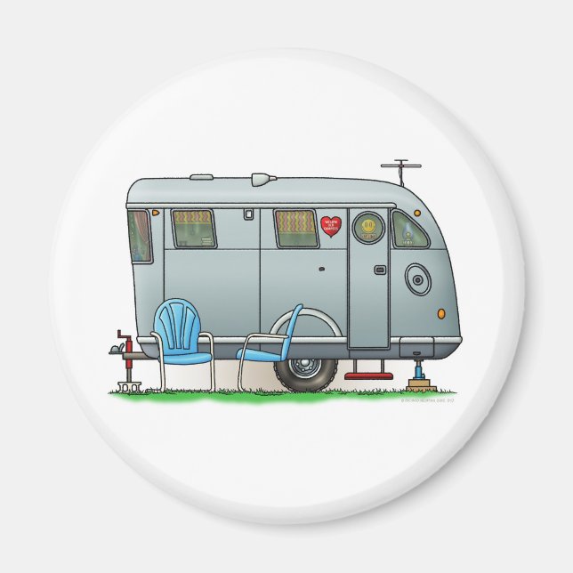 Spartan Camper Trailer RV Magnet (Framsidan)