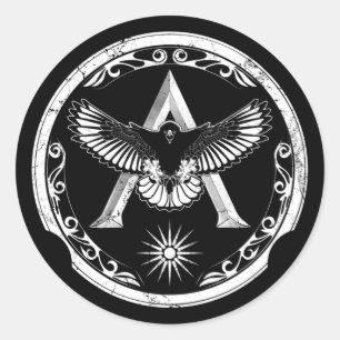 Spartan Eagle Grekiska Shield Classic Round Sticke Runt Klistermärke