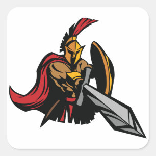 Spartan Fyrkantigt Klistermärke