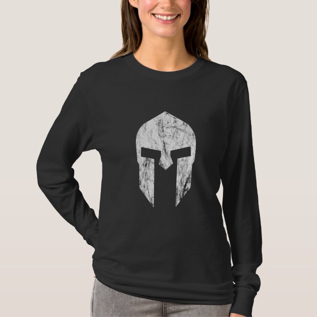 Spartan Gladiator Helmet Sparta Warrior Helmet T Shirt (Framsida)
