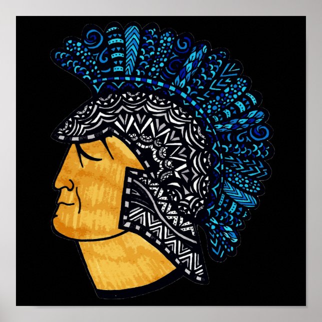 Spartan Head - Blue Poster (Framsidan)