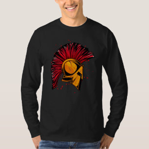 Spartan Helmet Golden Sparta Gladiator Warrior Gym T Shirt