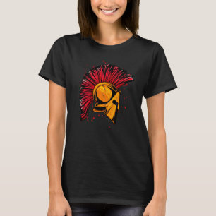 Spartan Helmet Golden Sparta Gladiator Warrior Gym T Shirt