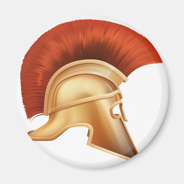 Spartan helmet illustration magnet (Framsidan)