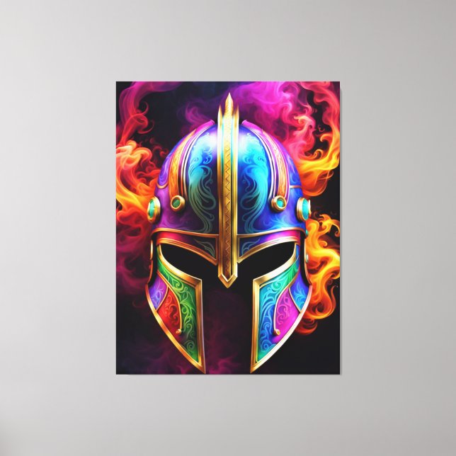 Spartan Helmet Kanvastryck (Framsida)