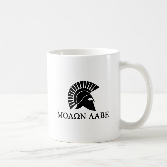 Spartan Helmet Molon Labe Kaffemugg (Höger)