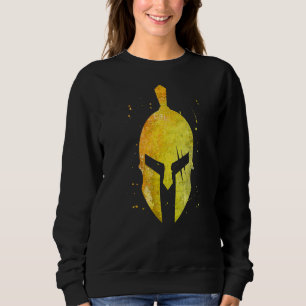 Spartan Helmet Symbol Guld Sparta Gladiator Workou T Shirt