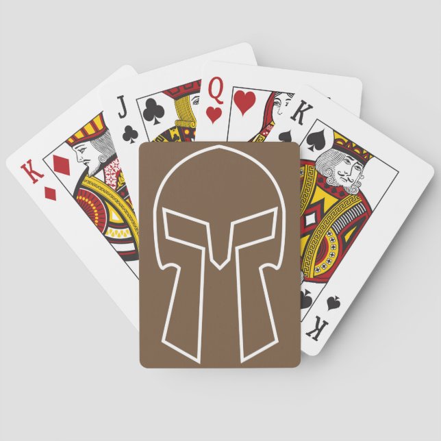 Spartan Helmet - Uppspelningskort, Standard Index  Spel Kort (Baksidan)