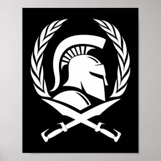 Spartan Helmet Wandeand Sword Poster