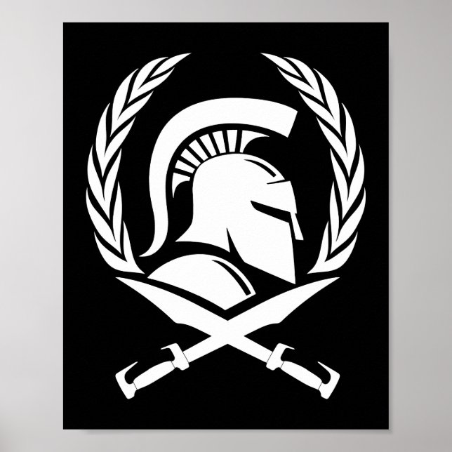 Spartan Helmet Wandeand Sword Poster (Framsidan)