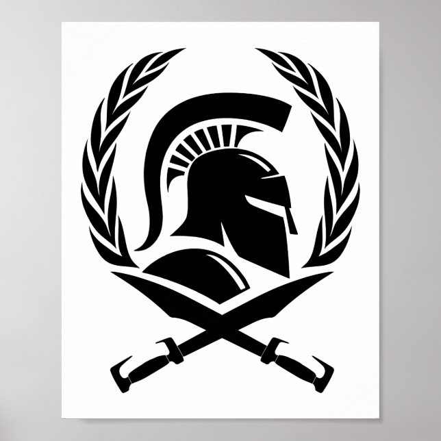 Spartan Helmet Wandeand Sword Poster (Framsidan)