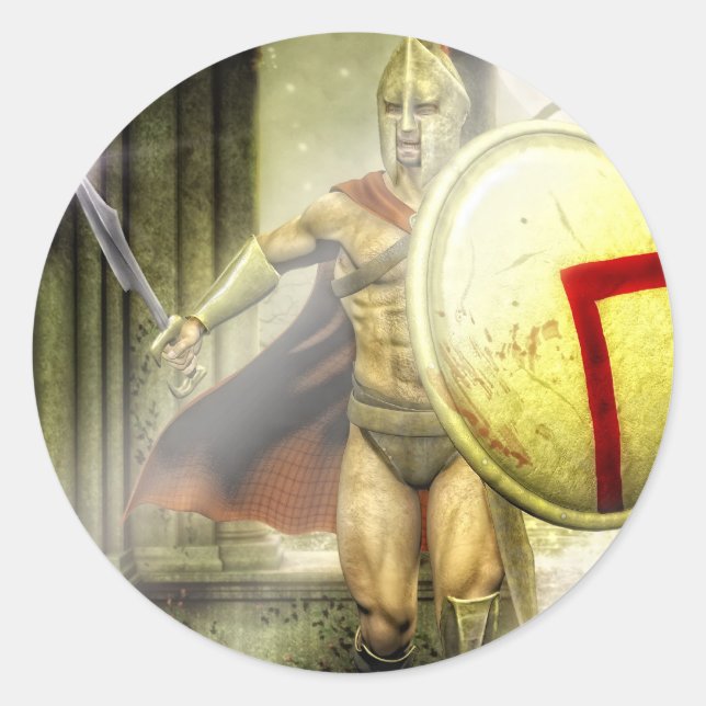 spartan intruder runt klistermärke (Framsida)