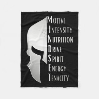 Spartan Mindset Motivational Insrational Quote Gra Fleecefilt