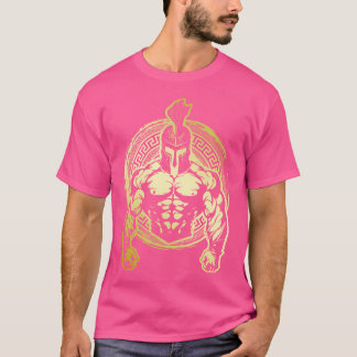 Spartan Muscles Guld Workout 300 Gladiator Gym Bod T Shirt