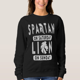 Spartan på lördag Lejon på Söndag-fotbollsidéer T Shirt