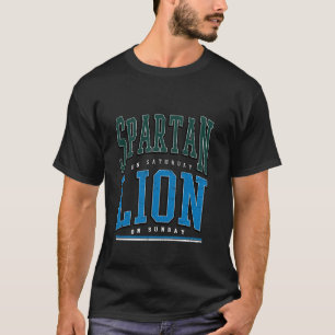 Spartan på lördag Lejonare på Söndag retro Womens T Shirt