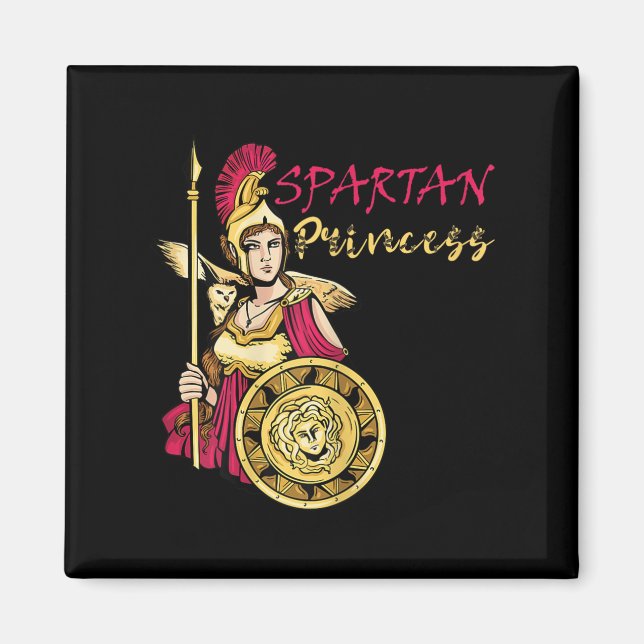 Spartan Princess Sparta Warrior Gladiator Soldier Magnet (Framsidan)