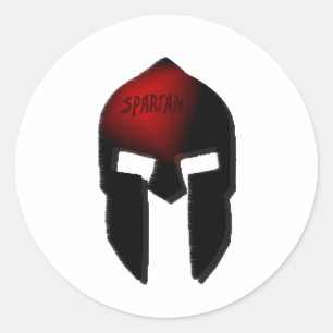 spartan runt klistermärke