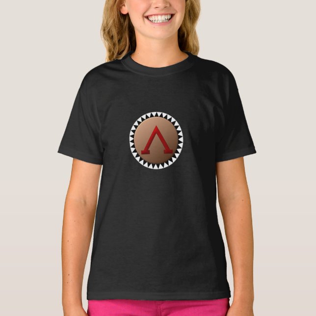 Spartan Shield Girls T-Shirt (Framsida)