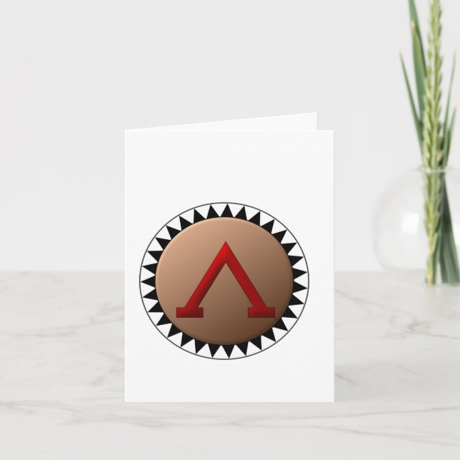 Spartan Shield Note Cards Kort (Framsida)