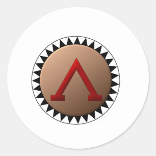 Spartan Shield Stickers Runt Klistermärke