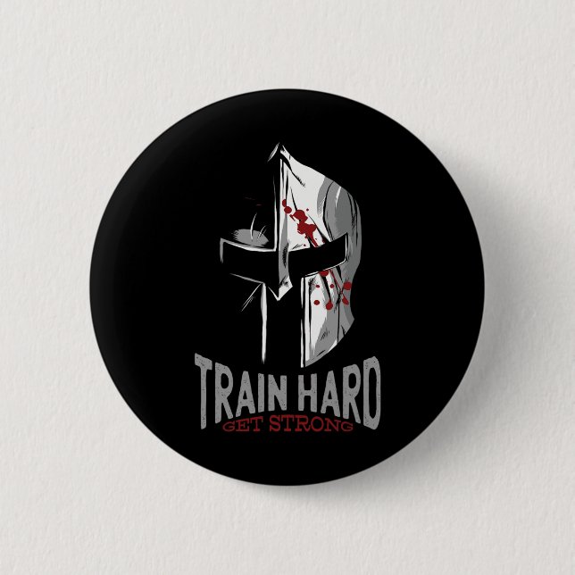 Spartan Sparta Helmet Gym Motivation Gift Knapp (Framsida)