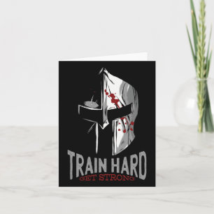 Spartan Sparta Helmet Gym Motivation Gift Kort