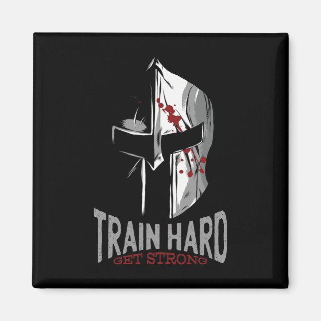 Spartan Sparta Helmet Gym Motivation Gift Magnet (Framsidan)