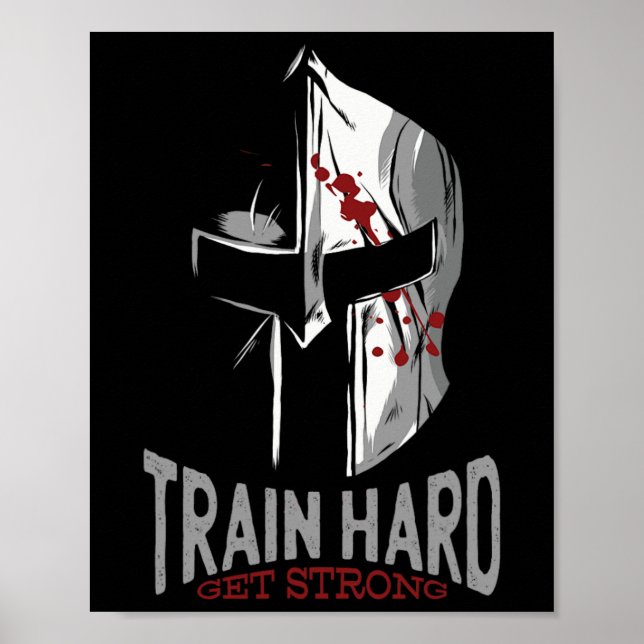 Spartan Sparta Helmet Gym Motivation Gift Poster (Framsidan)