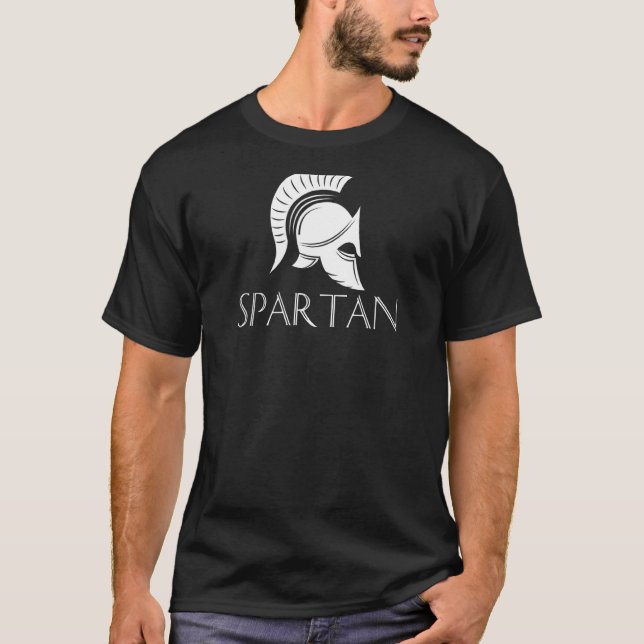 Spartan Sparta Soldier Gladiator Helmet Warrior T Shirt (Framsida)