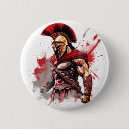 Spartan Spirit: Fearless Warrior Button Knapp