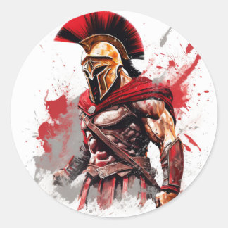 Spartan Spirit: Fearless Warrior Sticker Runt Klistermärke