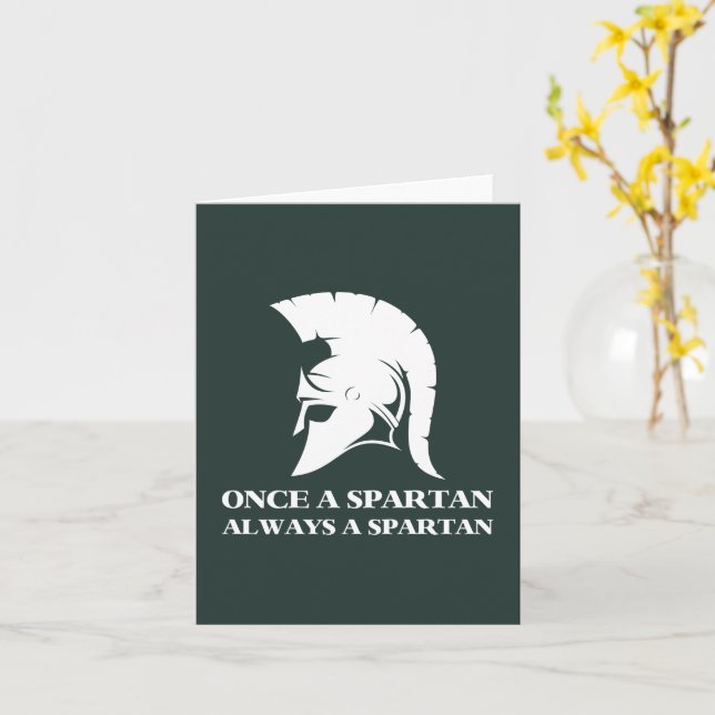 Spartan Strong Gång A Spartan Alltid en spartan Kort (Gul blomma)