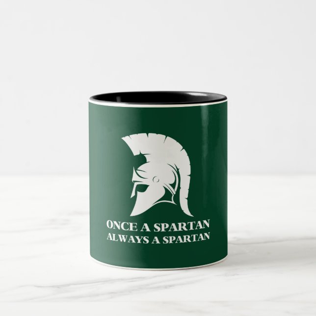 Spartan Strong Gång A Spartan Alltid en spartan Två-Tonad Mugg (Center)