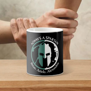 Spartan Strong Go Green Personalize Namn Kaffemugg