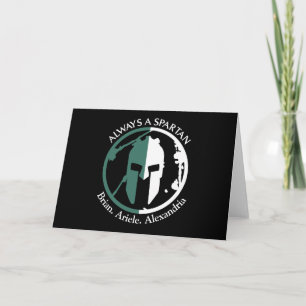 Spartan Strong Go Green Personalize Namn Kort