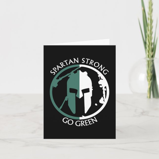 Spartan Strong Go Green spartan Warrior Kort (Framsida)