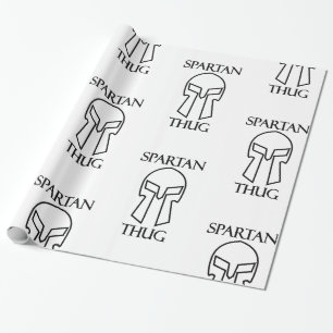 Spartan Thug - Glossy Wrapping Papper, 30 x 6 tum Presentpapper