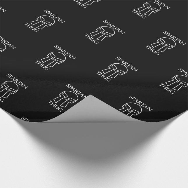 Spartan Thug - Glossy Wrapping Papper, 30 x 6 tum Presentpapper (Hörn)