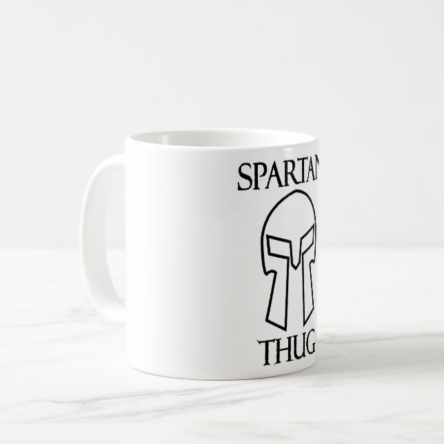 Spartan Thug - White 11 oz Classic Mugg (Framsida vänster)