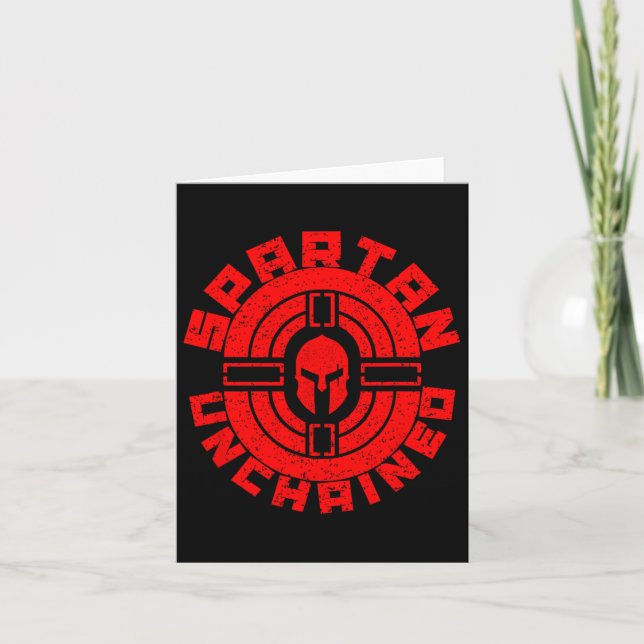 Spartan Unchached Bodybuilding Warrior Tävling Gym Kort (Framsida)