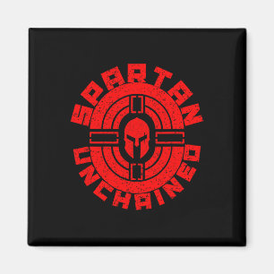 Spartan Unchached Bodybuilding Warrior Tävling Gym Magnet
