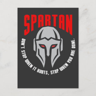 Spartan Warrior Gift Fitness Gym-workout Vykort