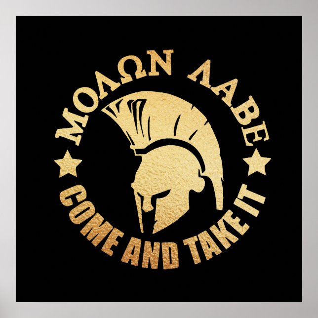 Spartan Warrior Guld Poster (Framsidan)