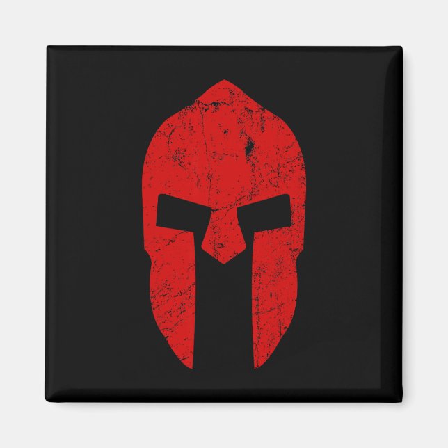 Spartan Warrior Helmet Gym Motivation Sparta Ancie Magnet (Framsidan)