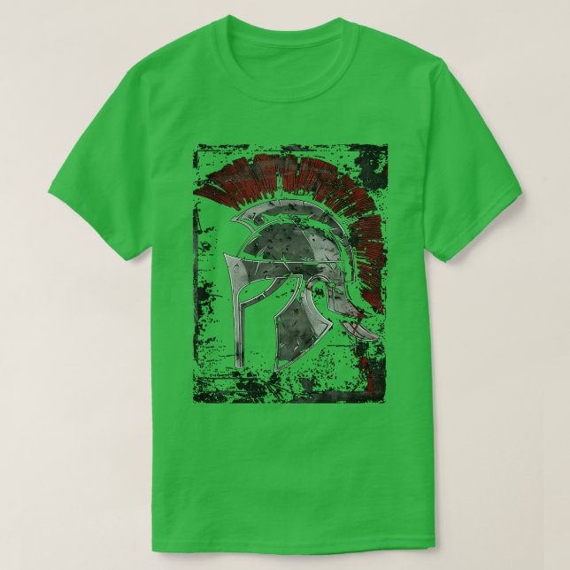 Spartan Warrior Helmet T Shirt (Design framsida)