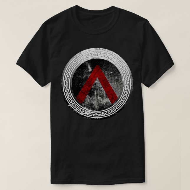 Spartan Warrior Lambda Shield T Shirt (Design framsida)