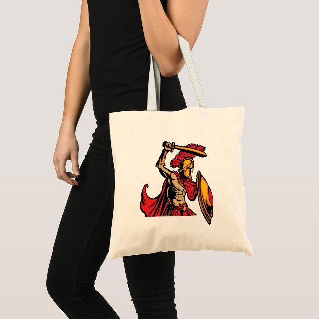 Spartan Warrior Medieval Tote Bag Tygkasse (Skapare uppladdad)