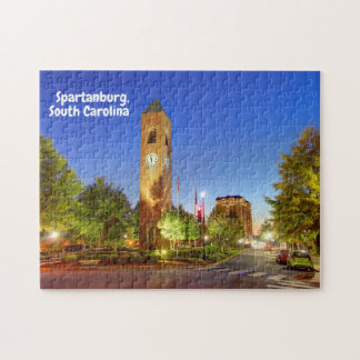 Spartanburg, South Carolina Clock Torn Pussel
